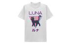 T-shirt Sailor Moon Luna White Graphic unisexe Short Sleeve